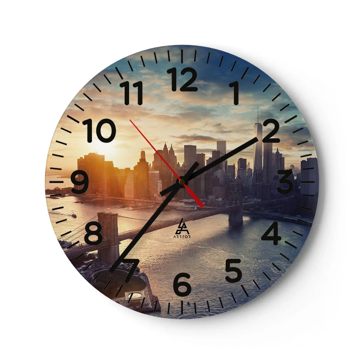 Wall clock - Clock on glass - Monument to the Culture of the West - 40x40 cm