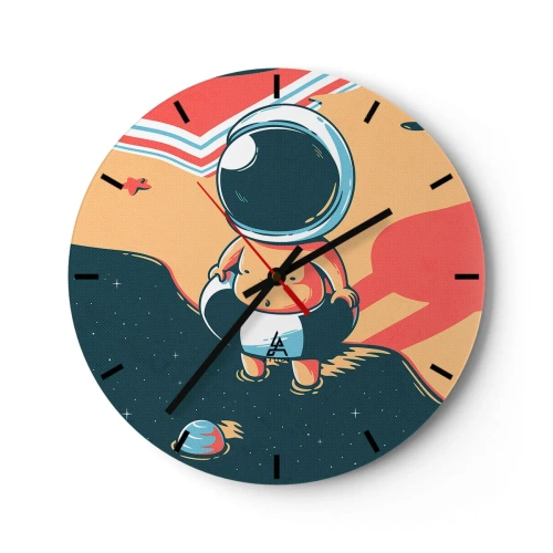 Wall clock - Clock on glass - From a Different Perspective - 40x40 cm
