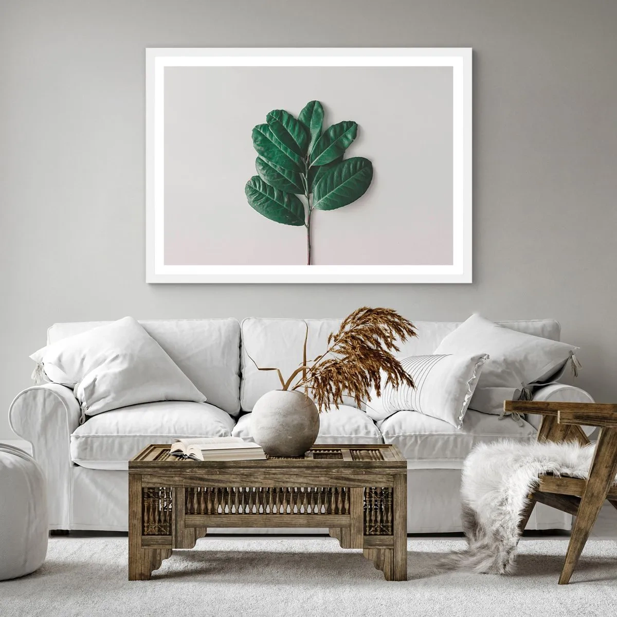 Poster in white frmae - Drawing of Nature Itself - 60x60 cm