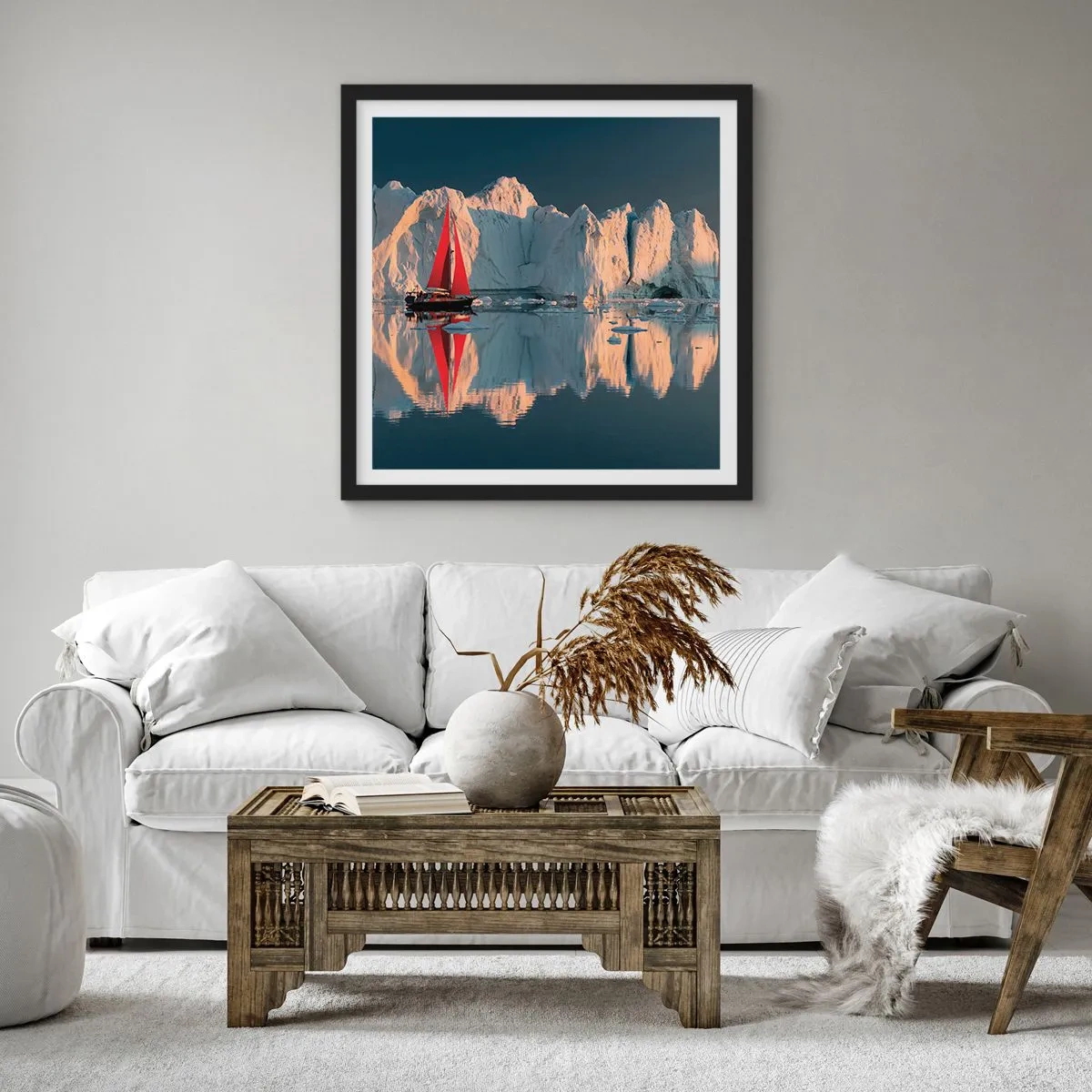 Poster in black frame - On the Edge of the World - 50x50 cm