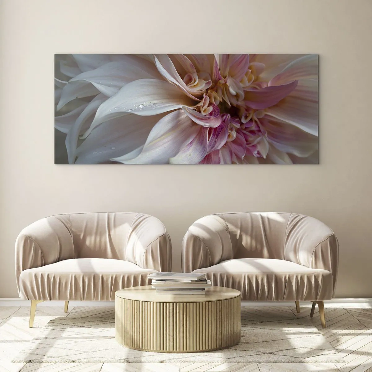 Glass picture - Blooming Freshness - 100x40 cm