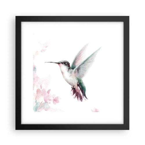 Poster in black frame - Stopped in Flutter - 30x30 cm