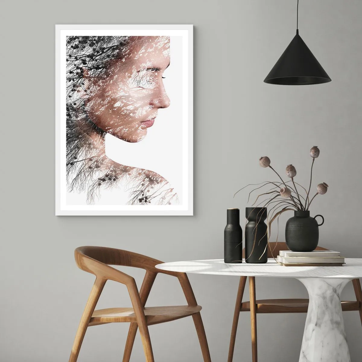 Poster in white frmae - Spirit of a Forest - 30x40 cm
