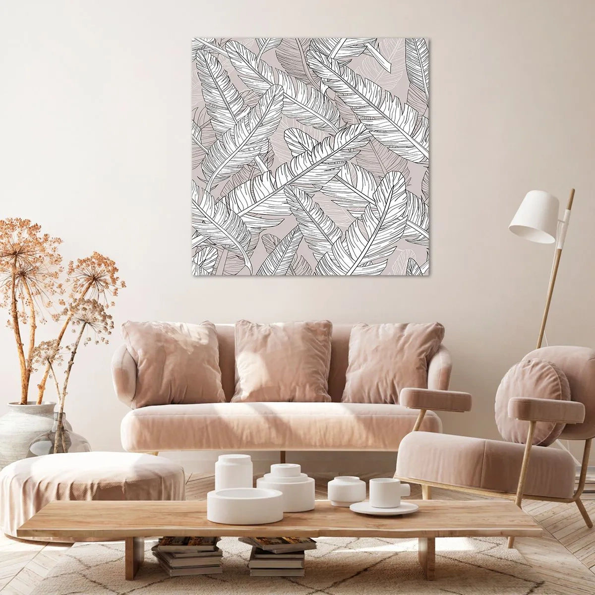 Canvas picture - Storm of Feathers - 50x50 cm