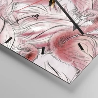 Clock face with lines