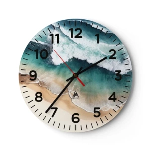 Wall clock - Clock on glass - Eternal Encounter - 40x40 cm