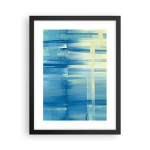Poster in black frame - Composition In Turquoise - 30x40 cm