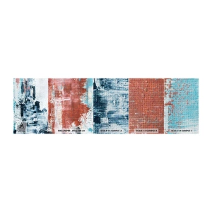 Photo Wallpaper Sample Premium Canvas - Abstract Fifty Fifty - Abstraction, Piece, Painting - 100x30 cm
