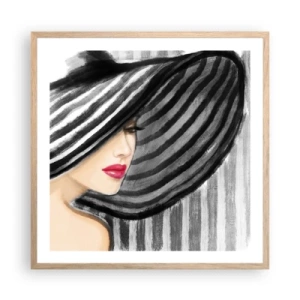 Poster in light oak frame - Where Can I Find You? - 60x60 cm