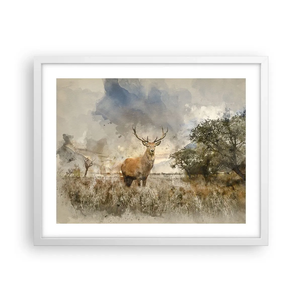 Poster in white frmae - Dignity - Strength - Majesty - 50x40 cm