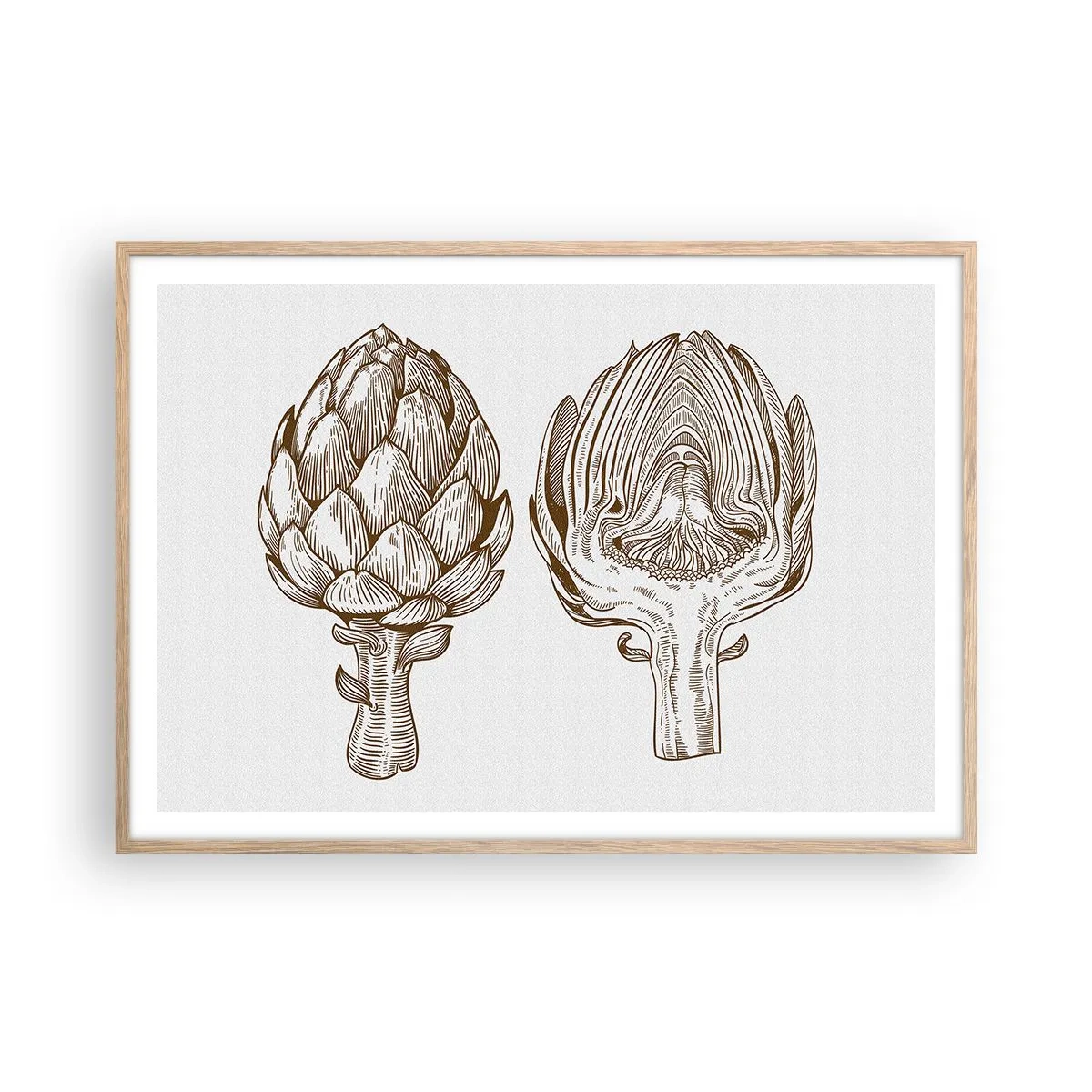 Poster in light oak frame - Anatomy Lesson - 100x70 cm