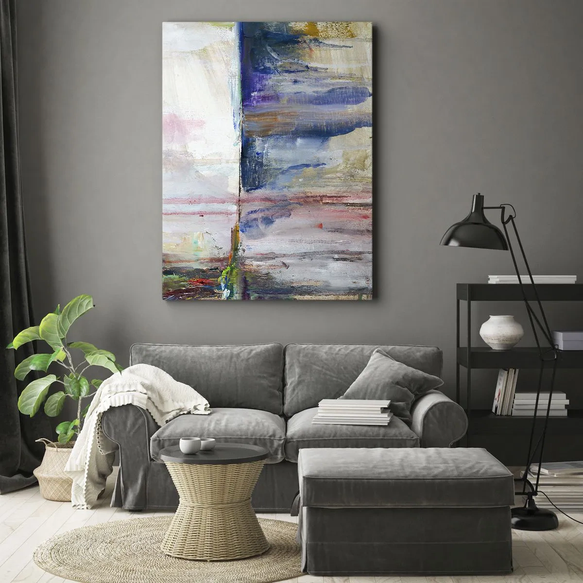 Canvas picture - Colourful Impressions an Associations - 65x120 cm