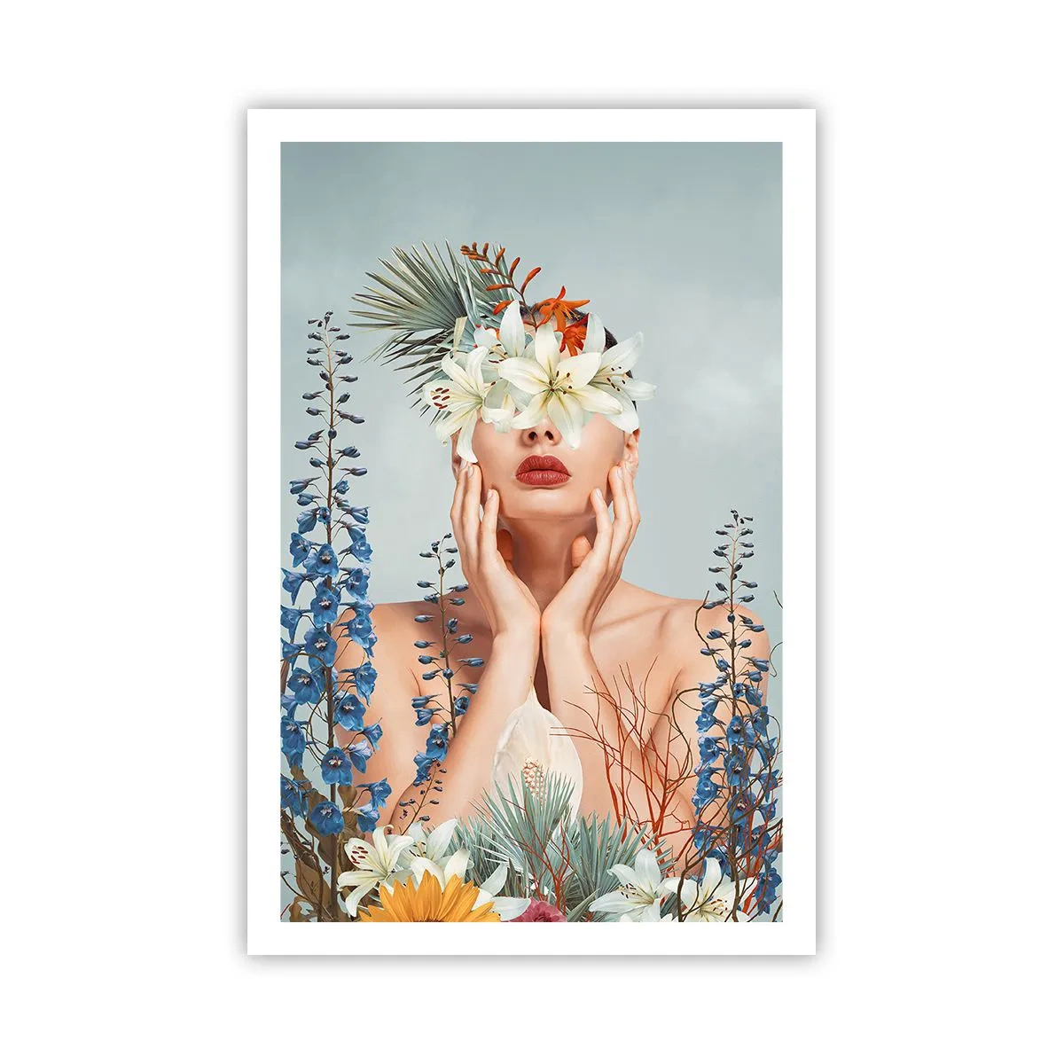 Poster - Woman – Flower - 61x91 cm