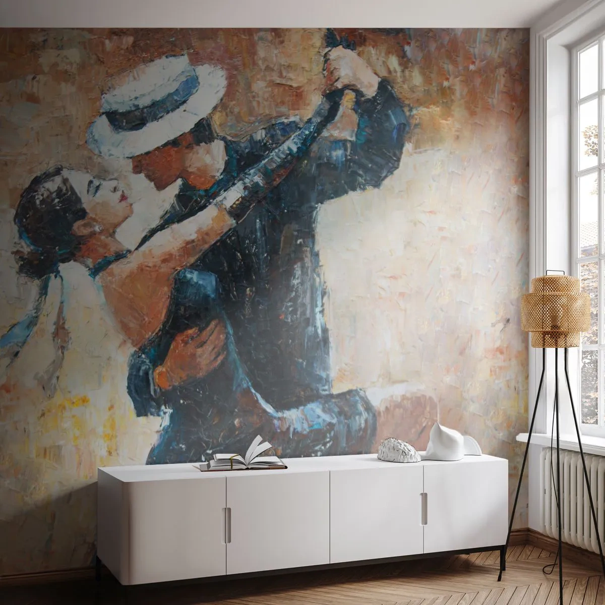 Self-Adhesive Photo Wallpaper Deluxe Sticker - Rudolf Valentino Style - Abstraction, Dance, Tango - 500x350 cm