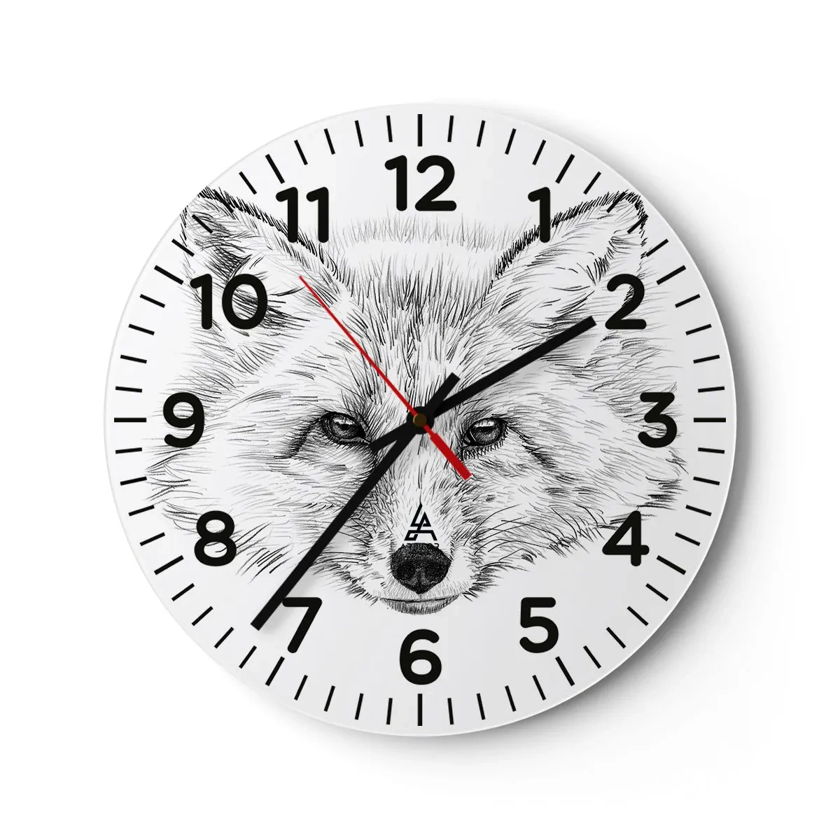 Wall clock - Clock on glass - Foxy Look - 40x40 cm