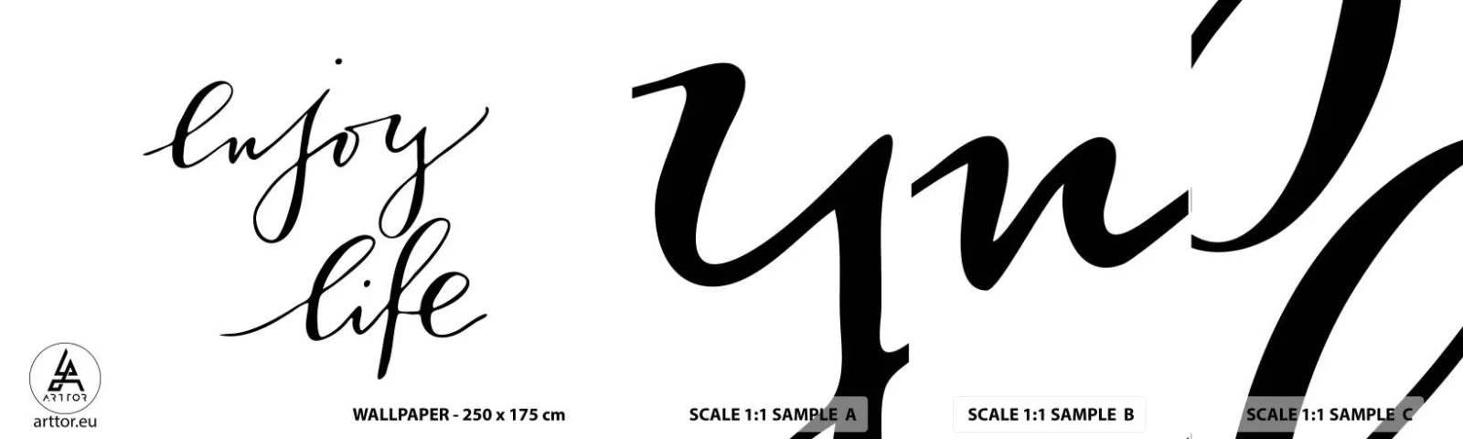 Photo Wallpaper Sample Self-Adhesive Deluxe Sticker - Nothing to Add… - Typography, Affirmation, Maxim - 100x30 cm