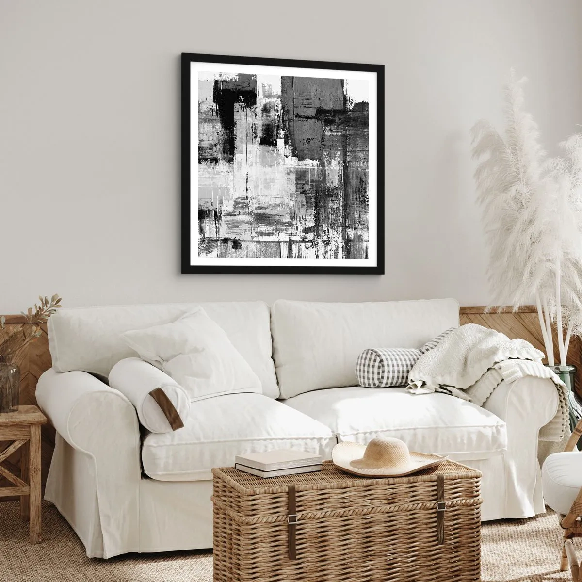 Poster in black frame - Grey is Beautiful - 30x30 cm