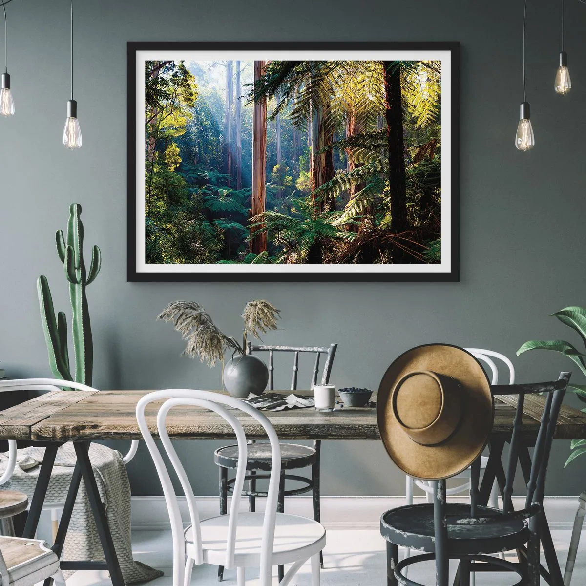 Poster in black frame - Tale of a Forest - 50x40 cm