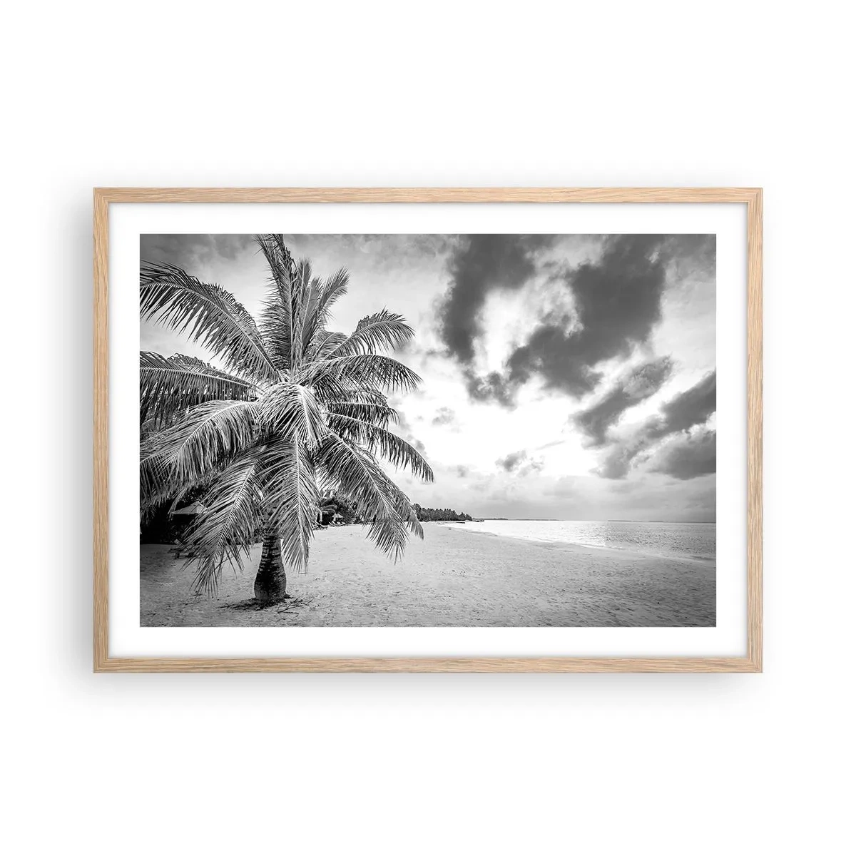Poster in light oak frame - When You Miss Loneliness… - 70x50 cm