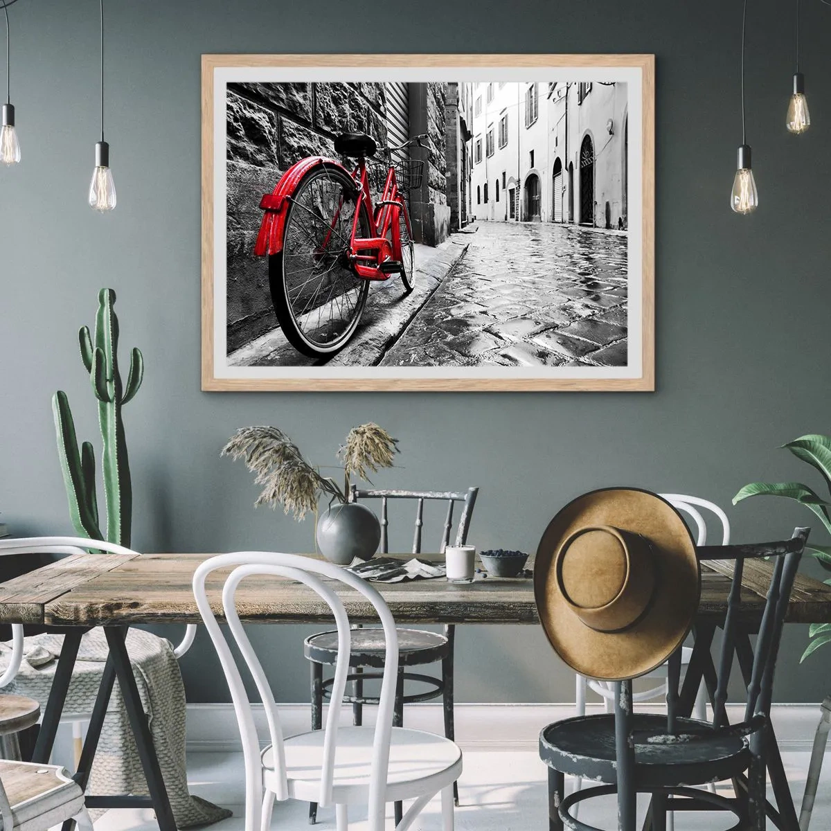 Poster in light oak frame - Real Beauty Does Not Age - 91x61 cm
