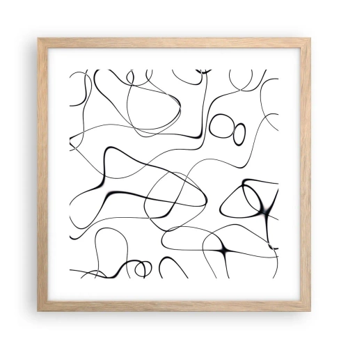 Poster in light oak frame - Life Paths, Trails of Fortune - 40x40 cm