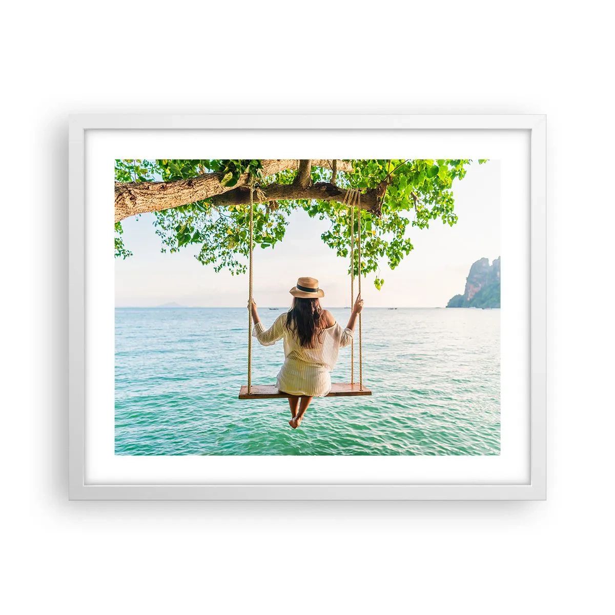 Poster in white frmae - Life Is Beautiful - 50x40 cm