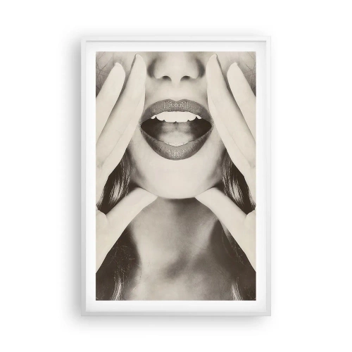 Poster in white frmae - Coming! - 61x91 cm