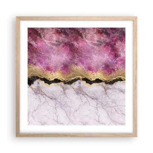 Poster in light oak frame - On the Border - 50x50 cm