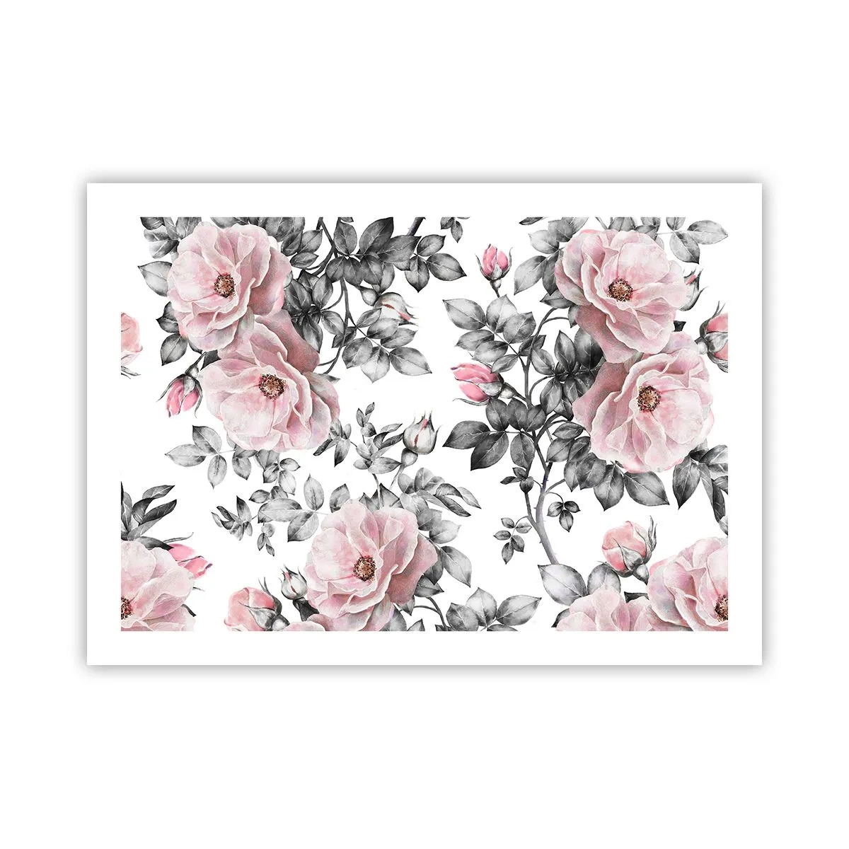 Poster - Getting Lost in Rose Flowers - 70x50 cm
