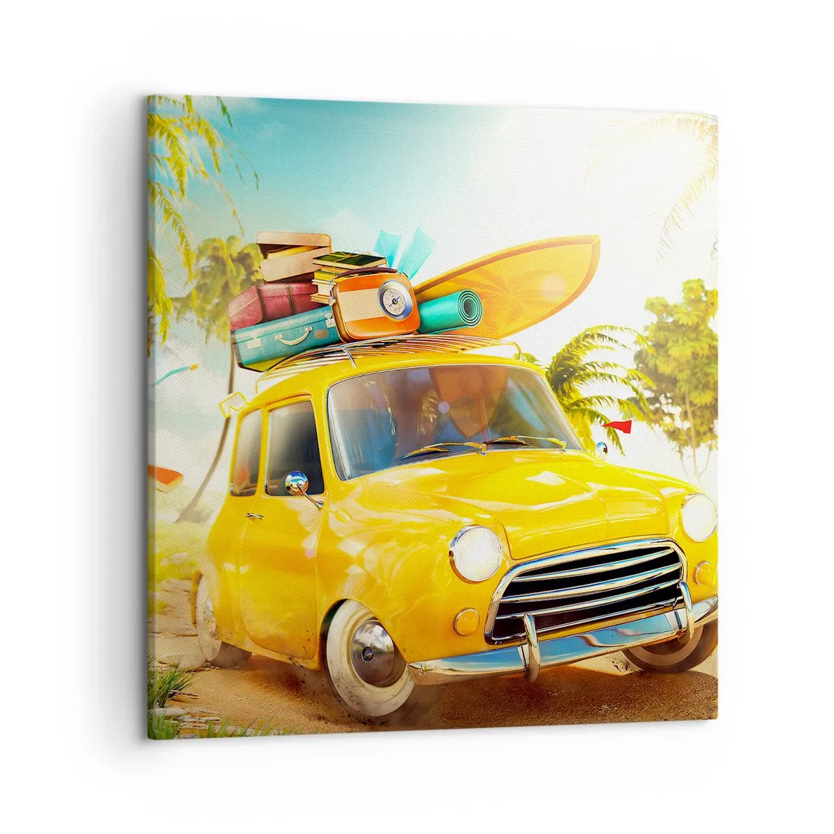 Canvas picture - Happy Travels - 50x50 cm