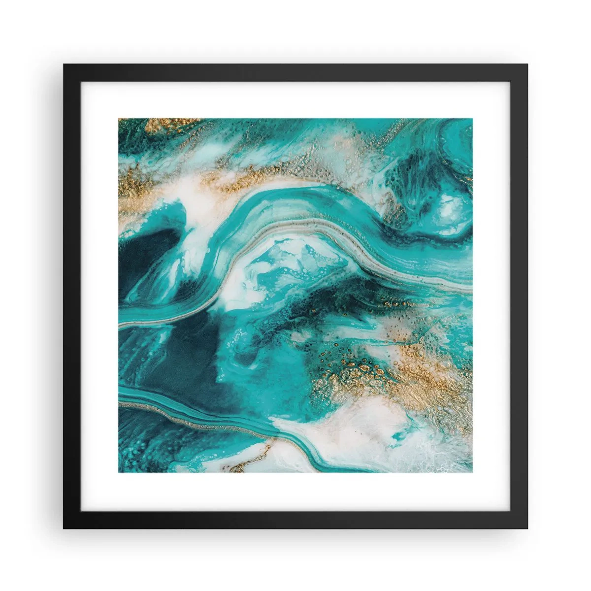 Poster in black frame - River of Gold - 40x40 cm