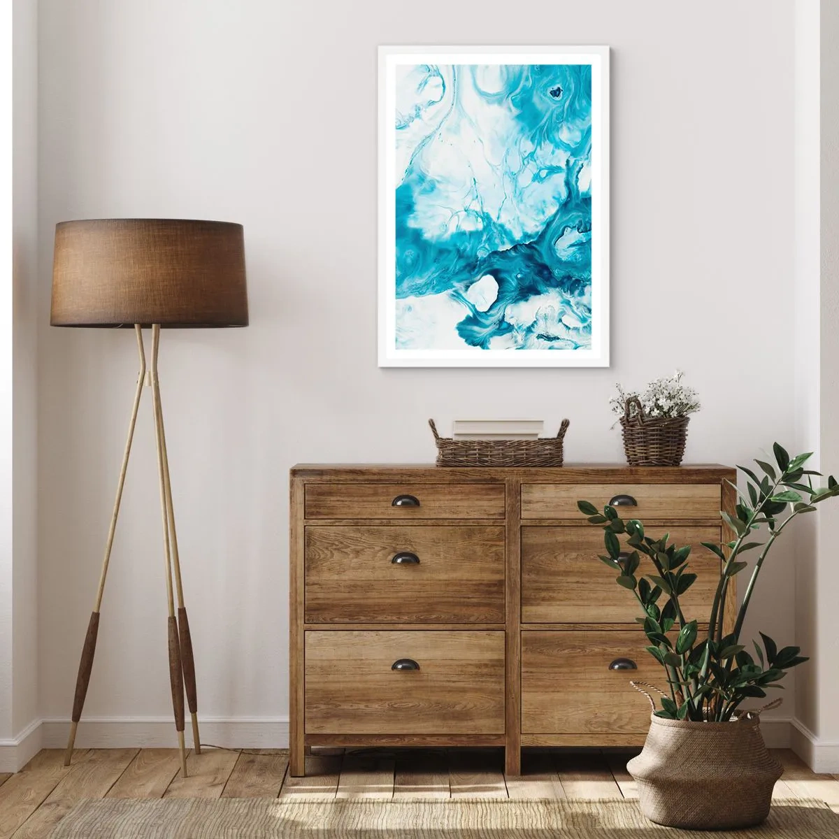 Poster in white frmae - Concert of Blue - 30x40 cm