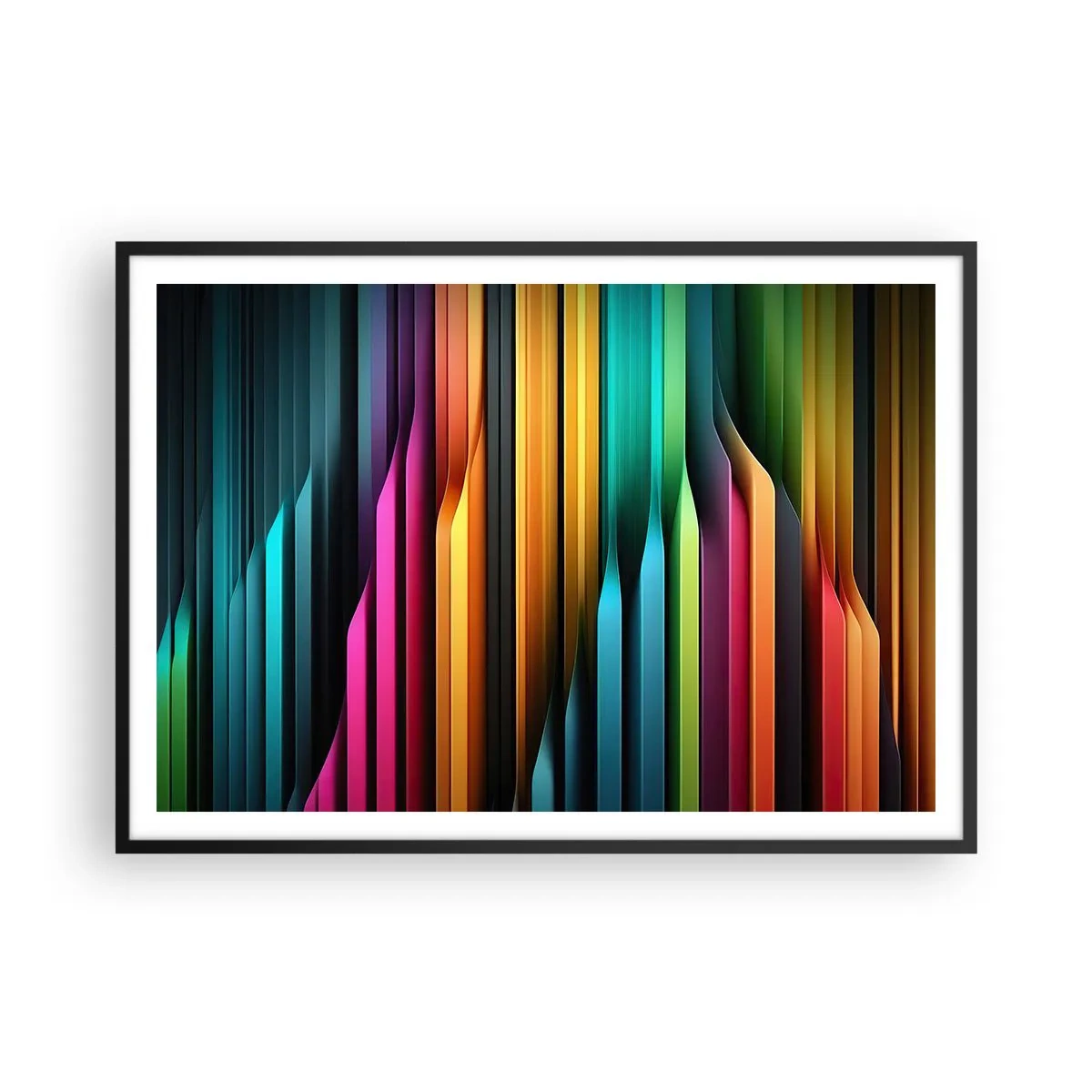 Poster in black frame - Light Organs - 100x70 cm