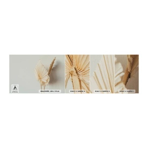 Photo Wallpaper Sample Self-Adhesive Deluxe Sticker - When It Needs Calming Down - Bright, Minimalism, Leaf - 100x30 cm