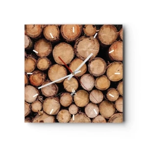 Wall clock - Clock on glass - New Beginning - 40x40 cm