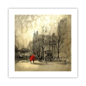 Poster - A Date in London Fog - 40x40 cm