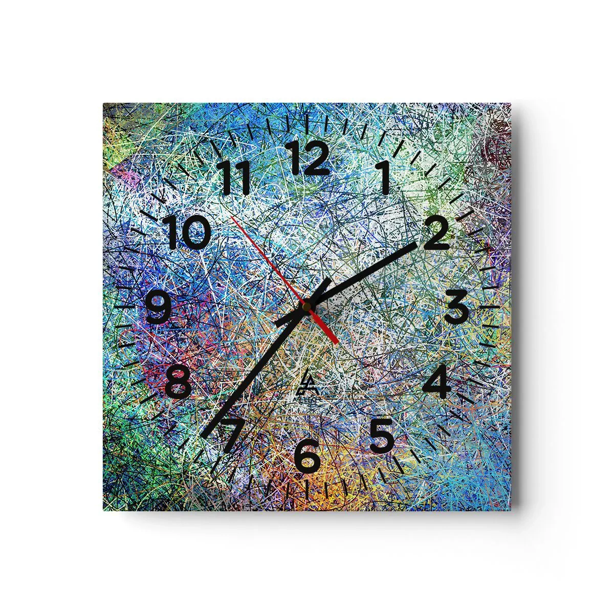 Wall clock - Clock on glass - It's Not So Simple - 30x30 cm