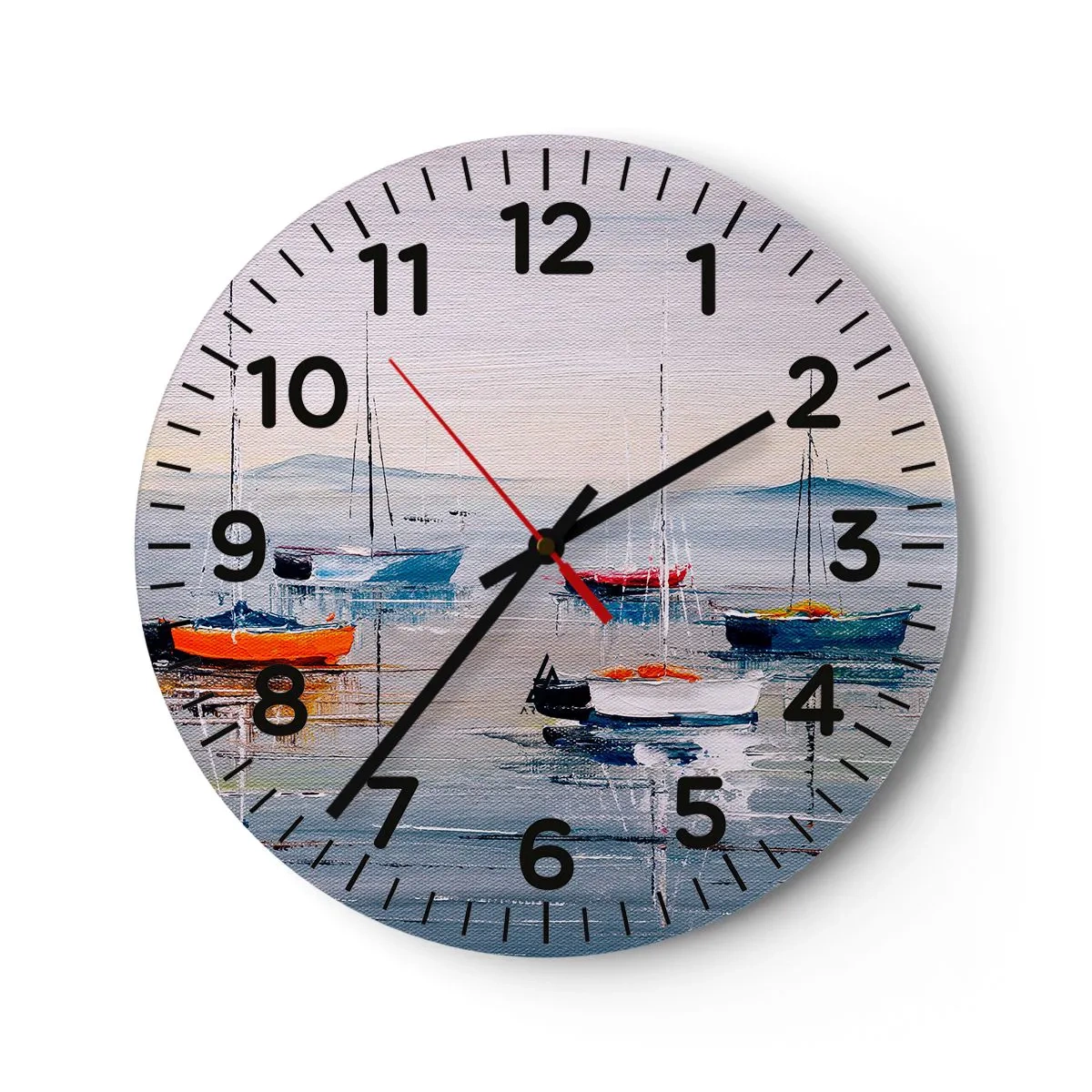 Wall clock - Clock on glass - Deserved Rest - 40x40 cm