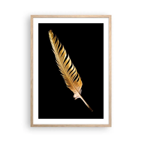 Poster in light oak frame - High-Class Feather - 50x70 cm