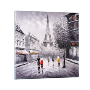 Glass picture - Parisian Walk - 50x50 cm