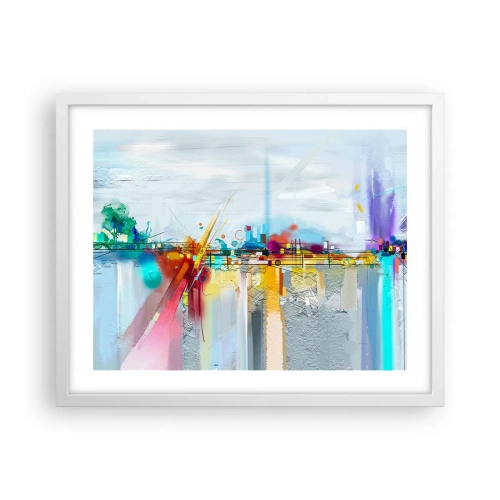 Poster in white frmae - Bridge of Joy over the River of Life - 50x40 cm