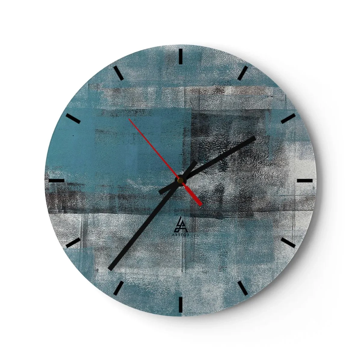 Wall clock - Clock on glass - Water and Air - 40x40 cm
