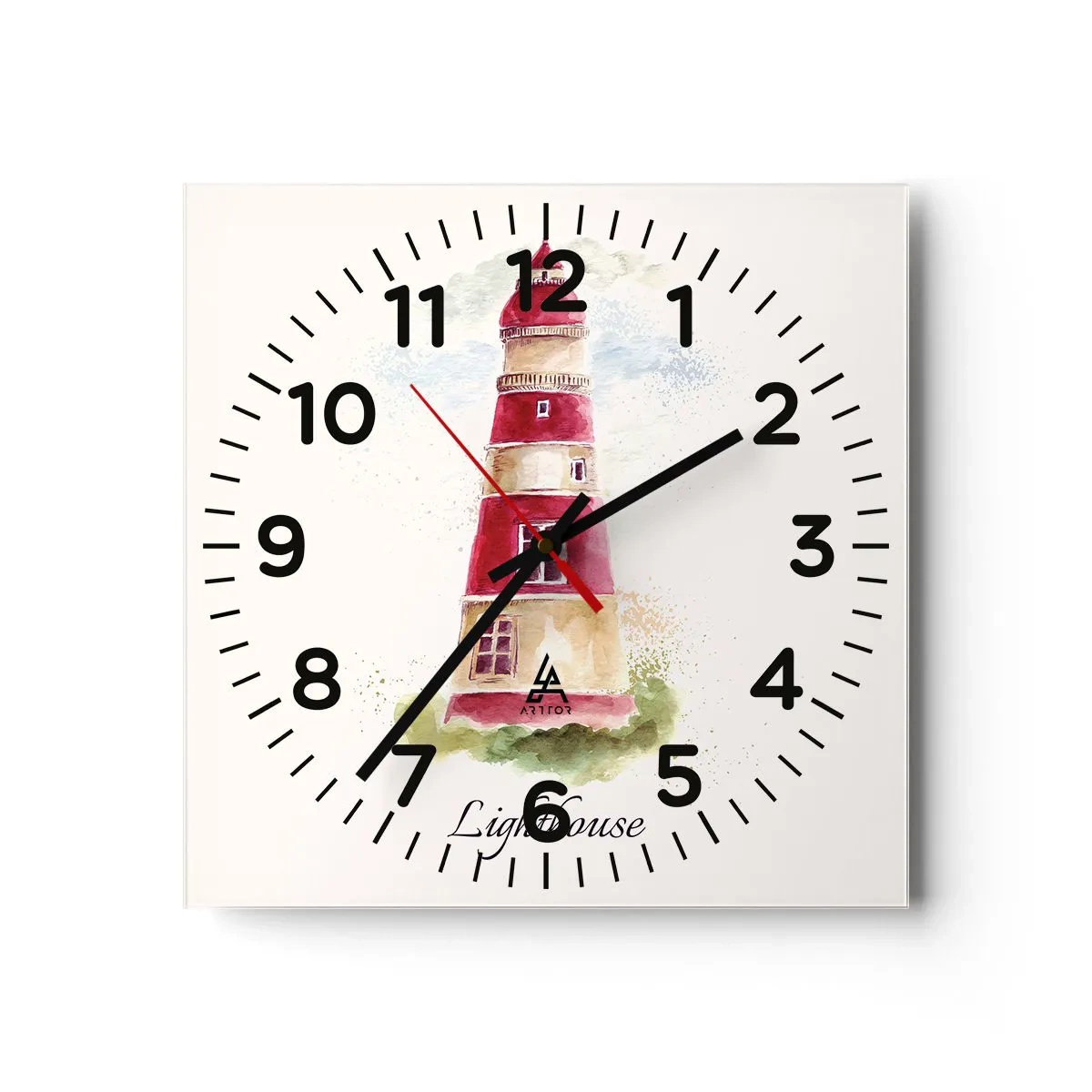 Wall clock - Clock on glass - Around It the Weather Is Always Nice - 40x40 cm