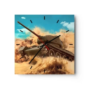 Wall clock - Clock on glass - Invinicible - 40x40 cm