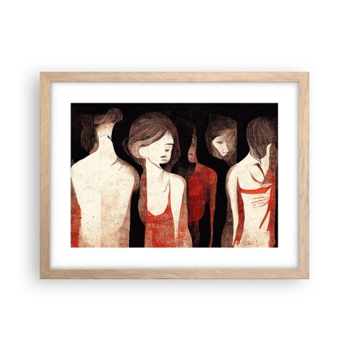 Poster in light oak frame - Madonnas from Darkness - 40x30 cm