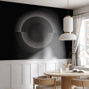 Self-Adhesive Photo Wallpaper Deluxe Sticker - Black Sun - Dark, Sun, Wheel - 300x210 cm