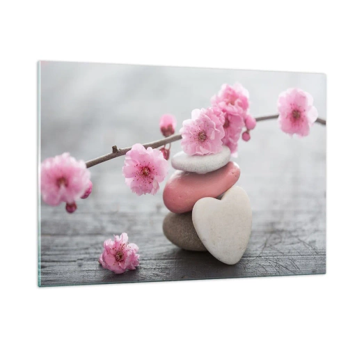 Glass picture - Bliss with Cherry Blossom - 120x80 cm