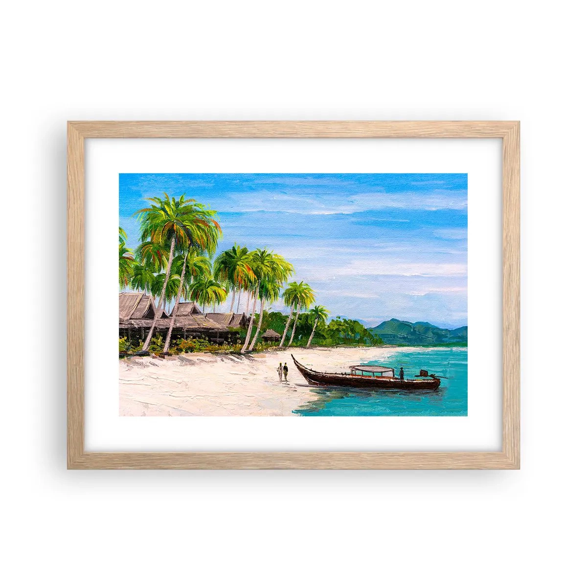 Poster in light oak frame - Exotic Dream - 40x30 cm