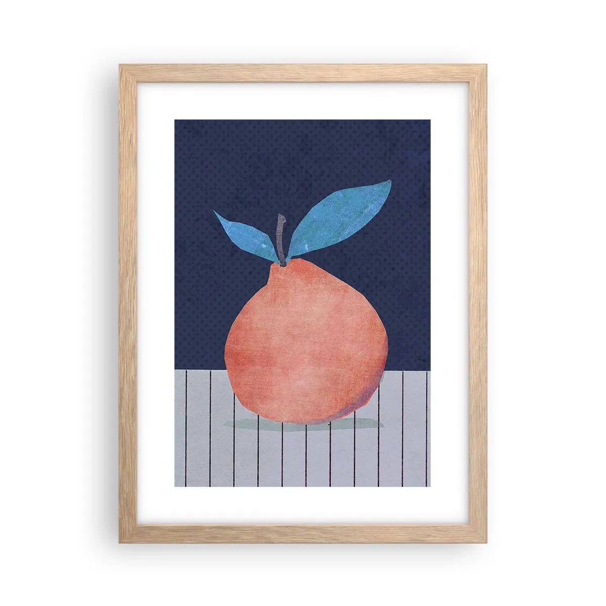 Poster in light oak frame - Convexity and Plane - 30x40 cm