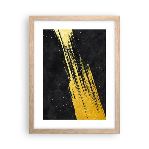 Poster in light oak frame - Jump to the Outer Space - 30x40 cm